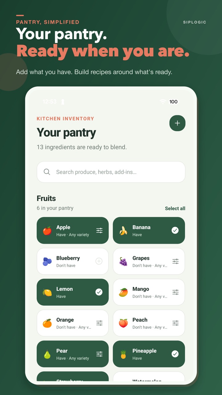 Organized ingredient pantry